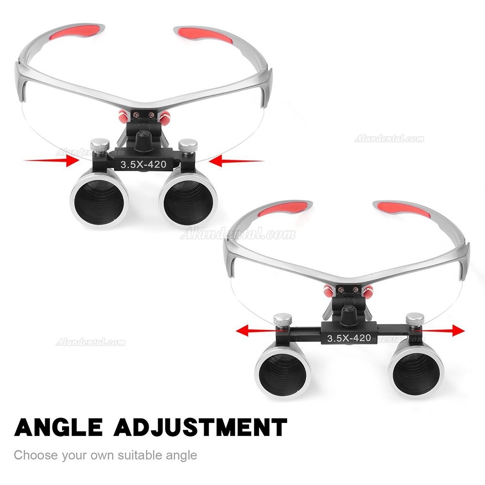 YUYO DY-117 Dental Binocular Loupes 3.5X-420mm Interpupillary Distance Adjustable Loupes